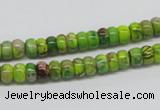 CDE86 15.5 inches 4*6mm rondelle dyed sea sediment jasper beads