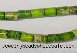 CDE919 15.5 inches 6*8mm tube dyed sea sediment jasper beads