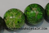 CDE925 15.5 inches 24mm round dyed sea sediment jasper beads