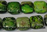 CDE945 15.5 inches 16*16mm square dyed sea sediment jasper beads