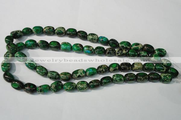 CDE960 15.5 inches 10*13mm nuggets dyed sea sediment jasper beads