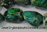 CDE961 15.5 inches 18*20mm nuggets dyed sea sediment jasper beads