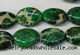 CDE972 15.5 inches 13*18mm oval dyed sea sediment jasper beads