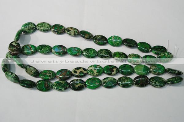 CDE972 15.5 inches 13*18mm oval dyed sea sediment jasper beads