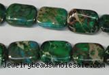 CDE974 15.5 inches 12*16mm rectangle dyed sea sediment jasper beads