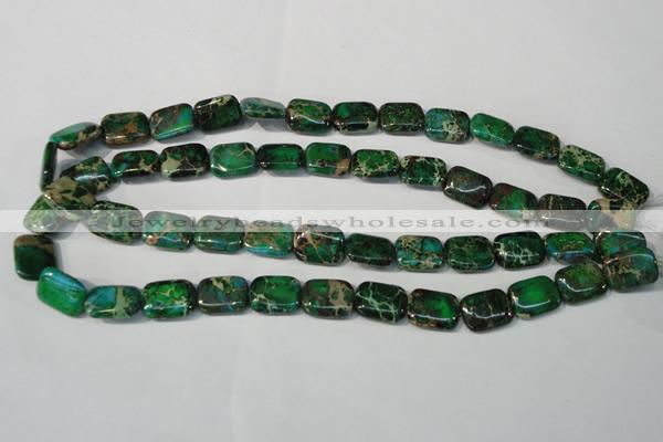 CDE974 15.5 inches 12*16mm rectangle dyed sea sediment jasper beads