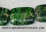 CDE975 15.5 inches 22*30mm rectangle dyed sea sediment jasper beads