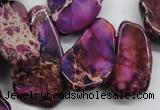 CDE981 15 inches 15*20mm – 25*48mm freeform dyed sea sediment jasper beads