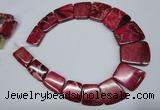 CDE992 Top drilled 18*25mm - 27*35mm trapezoid sea sediment jasper beads