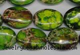 CDI118 15.5 inches 15*20mm oval dyed imperial jasper beads