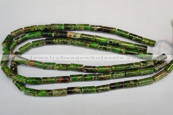 CDI141 15.5 inches 8*17mm tube dyed imperial jasper beads