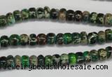 CDI159 15.5 inches 4*6mm rondelle dyed imperial jasper beads