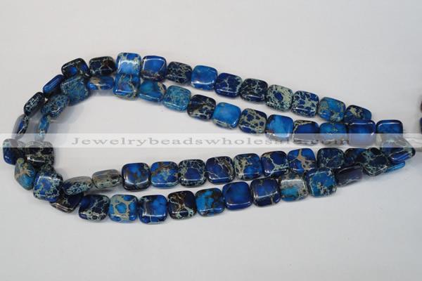 CDI238 15.5 inches 14*14mm square dyed imperial jasper beads