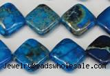 CDI248 15.5 inches 16*16mm diamond dyed imperial jasper beads