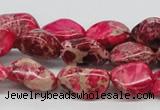 CDI26 16 inches 10*20mm nuggets dyed imperial jasper beads wholesale