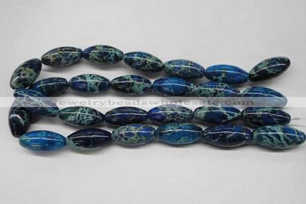 CDI293 15.5 inches 15*30mm rice dyed imperial jasper beads