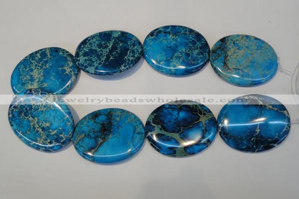 CDI321 15.5 inches 40*50mm oval dyed imperial jasper beads