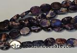 CDI414 15.5 inches 6*8mm oval dyed imperial jasper beads