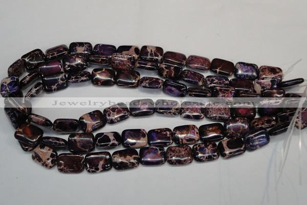 CDI436 15.5 inches 12*16mm rectangle dyed imperial jasper beads