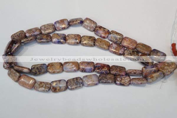 CDI437 15.5 inches 13*18mm rectangle dyed imperial jasper beads