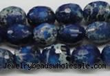 CDI49 16 inches 12*15mm faceted egg-shaped dyed imperial jasper beads