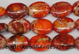 CDI531 15.5 inches 12*16mm oval dyed imperial jasper beads