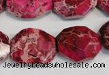 CDI615 15.5 inches 18*24mm faceted nugget dyed imperial jasper beads