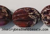 CDI701 15.5 inches 22*28mm star fruit shaped dyed imperial jasper beads