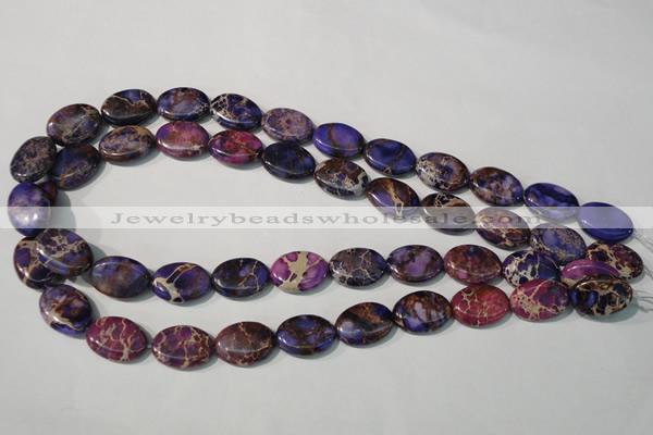 CDI711 15.5 inches 13*18mm oval dyed imperial jasper beads