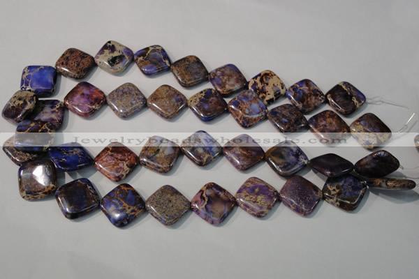 CDI720 15.5 inches 18*18mm diamond dyed imperial jasper beads