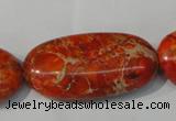 CDI752 15.5 inches 20*40mm oval dyed imperial jasper beads