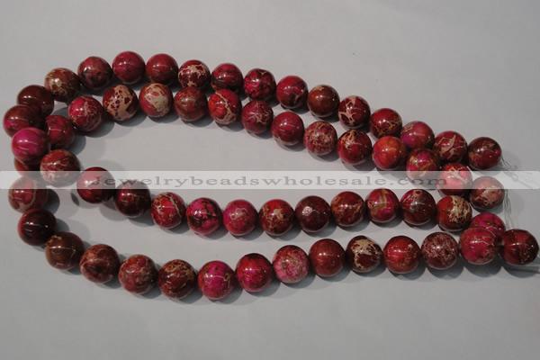 CDI762 15.5 inches 14mm round dyed imperial jasper beads