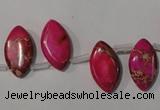 CDI797 Top-drilled 10*18mm marquise dyed imperial jasper beads