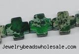 CDI81 16 inches 16*16mm cross dyed imperial jasper beads wholesale