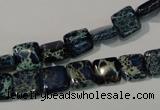 CDI901 15.5 inches 8*8mm square dyed imperial jasper beads