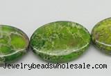 CDI94 16 inches 22*30mm oval dyed imperial jasper beads wholesale