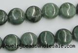 CDJ10 15.5 inches 12mm flat round Canadian jade beads wholesale