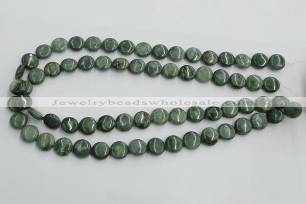 CDJ10 15.5 inches 12mm flat round Canadian jade beads wholesale