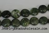 CDJ26 15.5 inches 10mm flat round Canadian jade beads wholesale