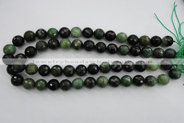 CDJ265 15.5 inches 14mm faceted round Canadian jade beads wholesale