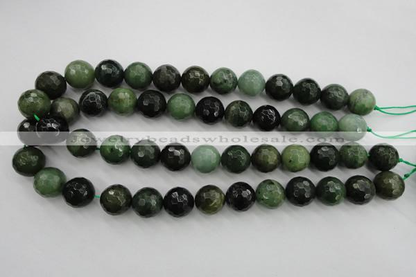 CDJ266 15.5 inches 16mm faceted round Canadian jade beads wholesale