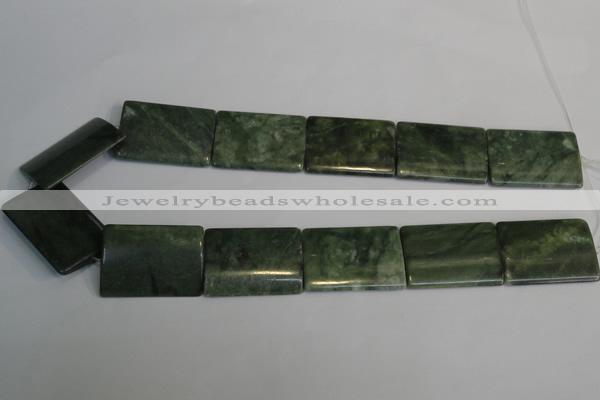 CDJ36 15.5 inches 25*35mm flat tube Canadian jade beads wholesale