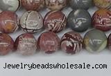 CDJ402 15.5 inches 8mm round sonoran dendritic jasper beads