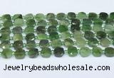 CDJ410 15.5 inches 8mm faceted square Canadian jade beads