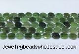 CDJ411 15.5 inches 10mm faceted square Canadian jade beads