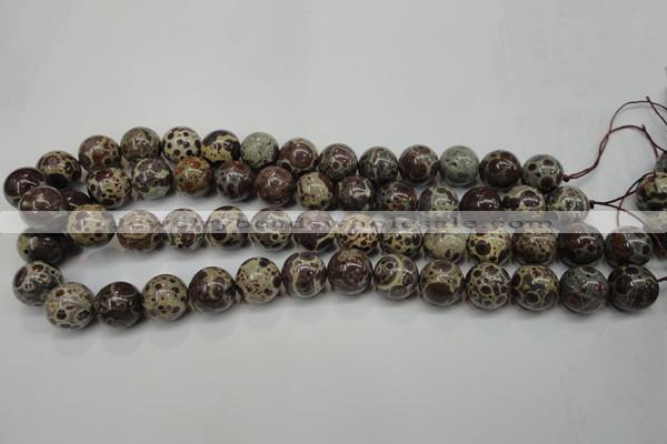 CDM06 15.5 inches 14mm round African dalmatian jasper beads