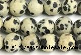 CDM105 15 inches 4mm round matte dalmatian jasper beads