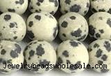 CDM107 15 inches 8mm round matte dalmatian jasper beads