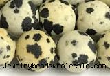 CDM109 15 inches 12mm round matte dalmatian jasper beads