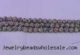 CDM80 15.5 inches 4mm round matte dalmatian jasper beads